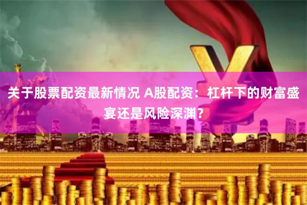 关于股票配资最新情况 A股配资：杠杆下的财富盛宴还是风险深渊？