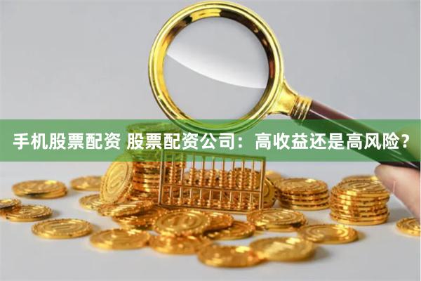 手机股票配资 股票配资公司：高收益还是高风险？